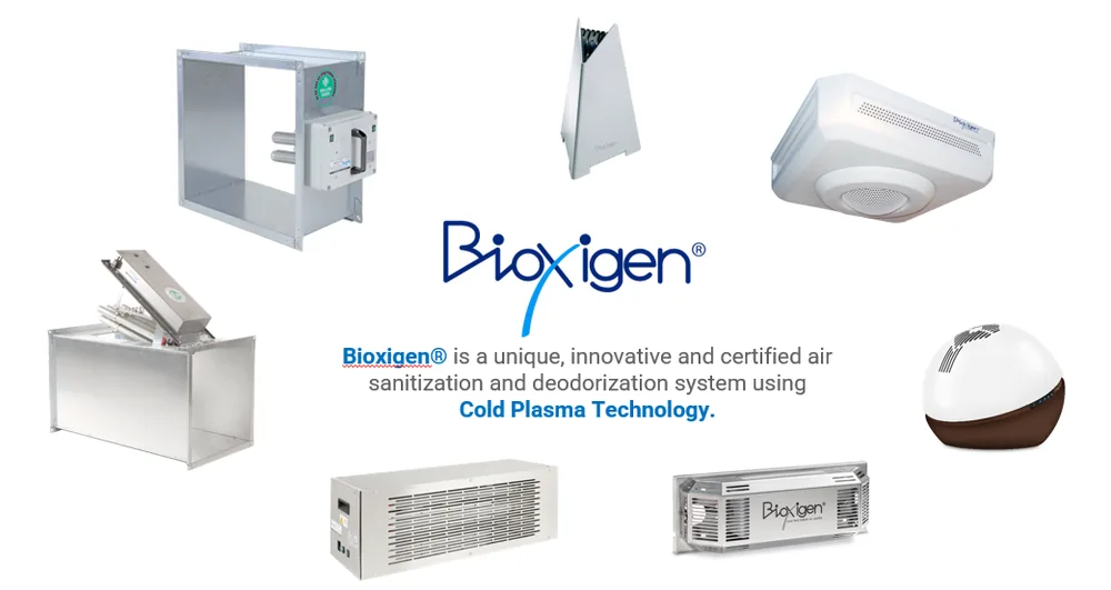 Bioxigen Product Range — Cold Plasma Air Sanitization Systems